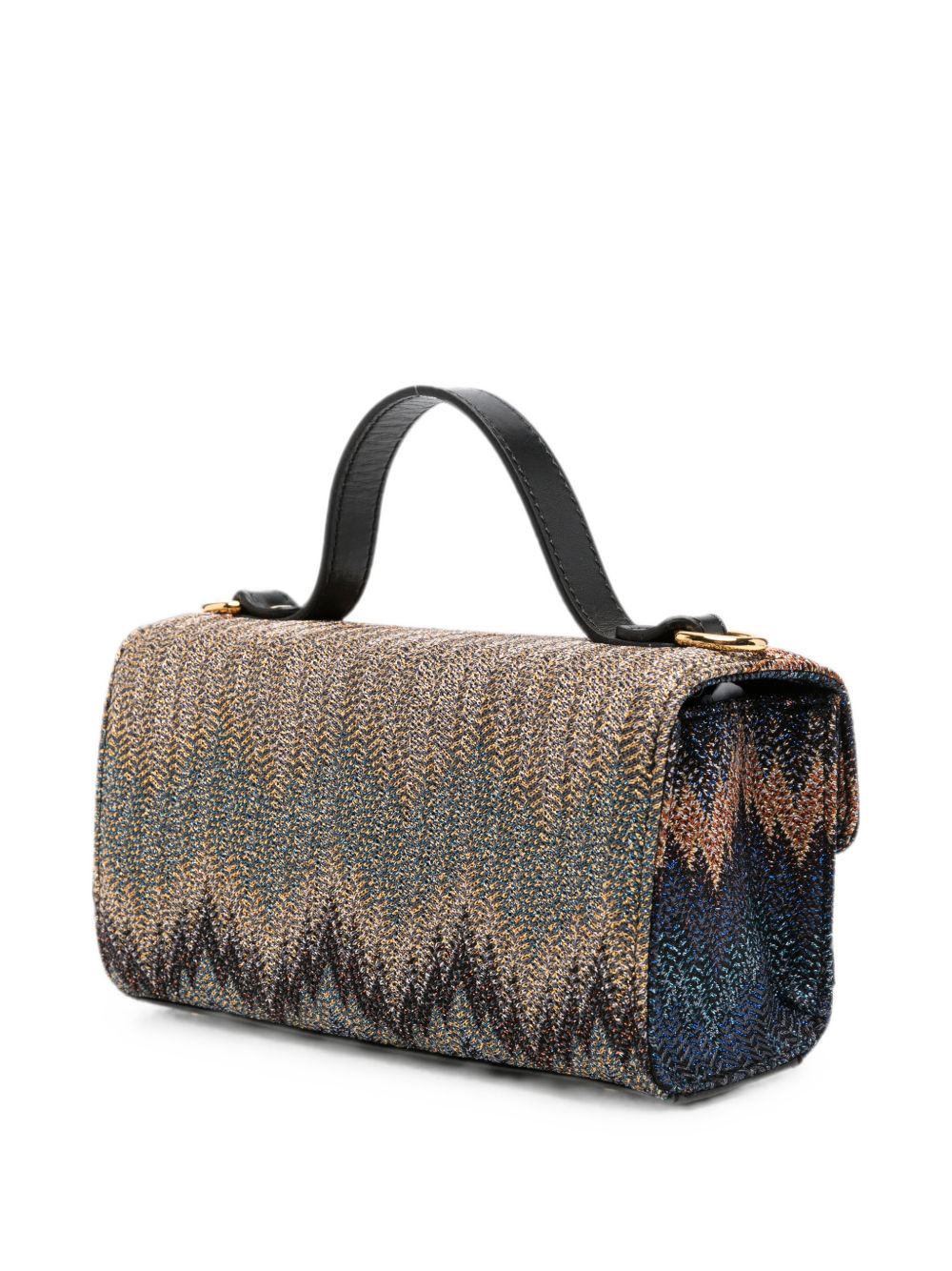 Borsa per bambina Missoni Kids blu con motivo a zig zag MZ0A38 Q0121 620MC MISSONI KIDS 