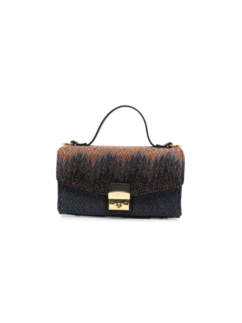 Borsa per bambina Missoni Kids blu con motivo a zig zag MZ0A38 Q0121 620MC MISSONI KIDS 