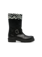 Stivali per bambina Missoni Kids neri con dettaglio con stampa a zigzag MZ0A76 Z1574 930 MISSONI KIDS 