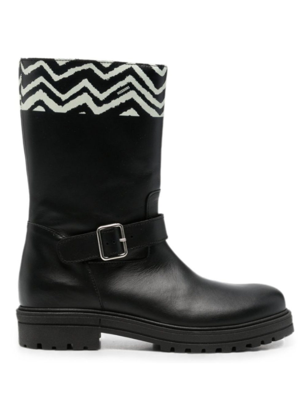 Stivali per bambina Missoni Kids neri con dettaglio con stampa a zigzag MZ0A76 Z1574 930 MISSONI KIDS 