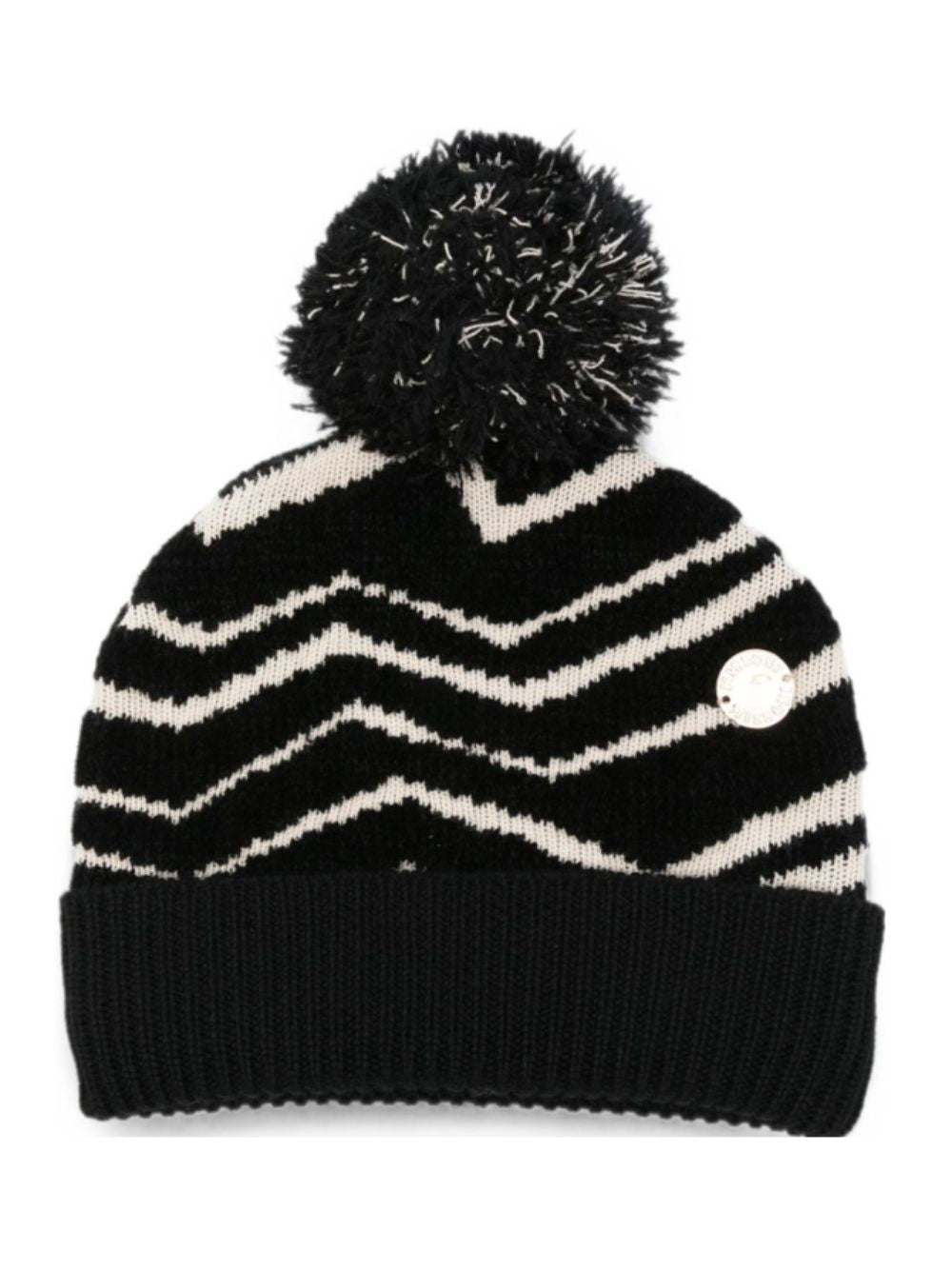 Cappello per bambina Missoni Kids bianco e nero con pompom MZ0B07 W0028 930BG MISSONI KIDS 