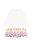 Abito per neonata Missoni Kids bianco con motivo a zigzag MZ1000 Z3672 102 MISSONI KIDS 