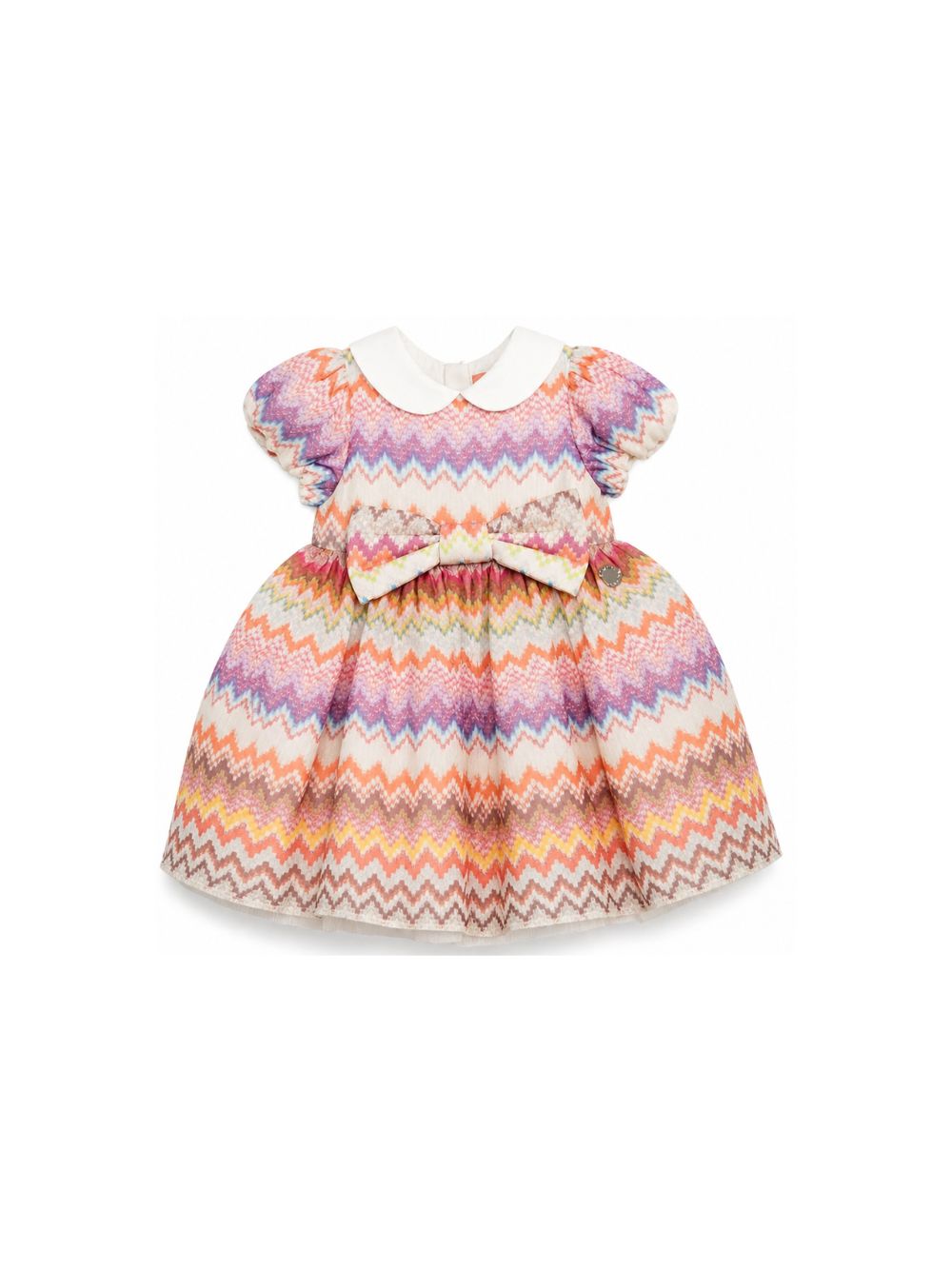 Abito per neonata Missoni Kids multicolore con stampa a zigzag MZ1031 K0293 999 MISSONI KIDS 