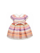 Abito per neonata Missoni Kids multicolore con stampa a zigzag MZ1031 K0293 999 MISSONI KIDS 