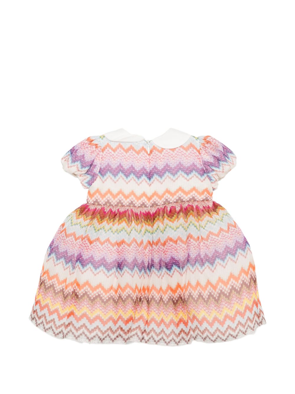 Abito per neonata Missoni Kids multicolore con stampa a zigzag MZ1031 K0293 999 MISSONI KIDS 