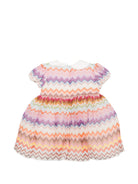 Abito per neonata Missoni Kids multicolore con stampa a zigzag MZ1031 K0293 999 MISSONI KIDS 