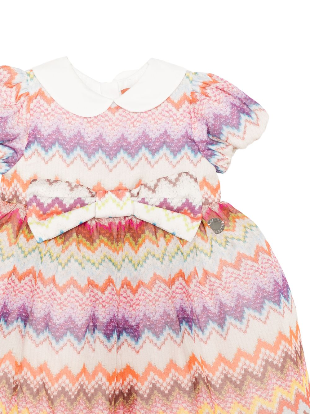 Abito per neonata Missoni Kids multicolore con stampa a zigzag MZ1031 K0293 999 MISSONI KIDS 