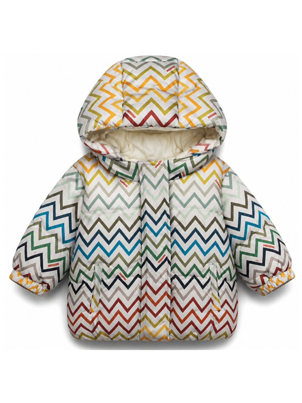 Giubbino per neonati Missoni Kids multicolore con motivo a chevron MZ2307 N0442 960MC MISSONI KIDS 