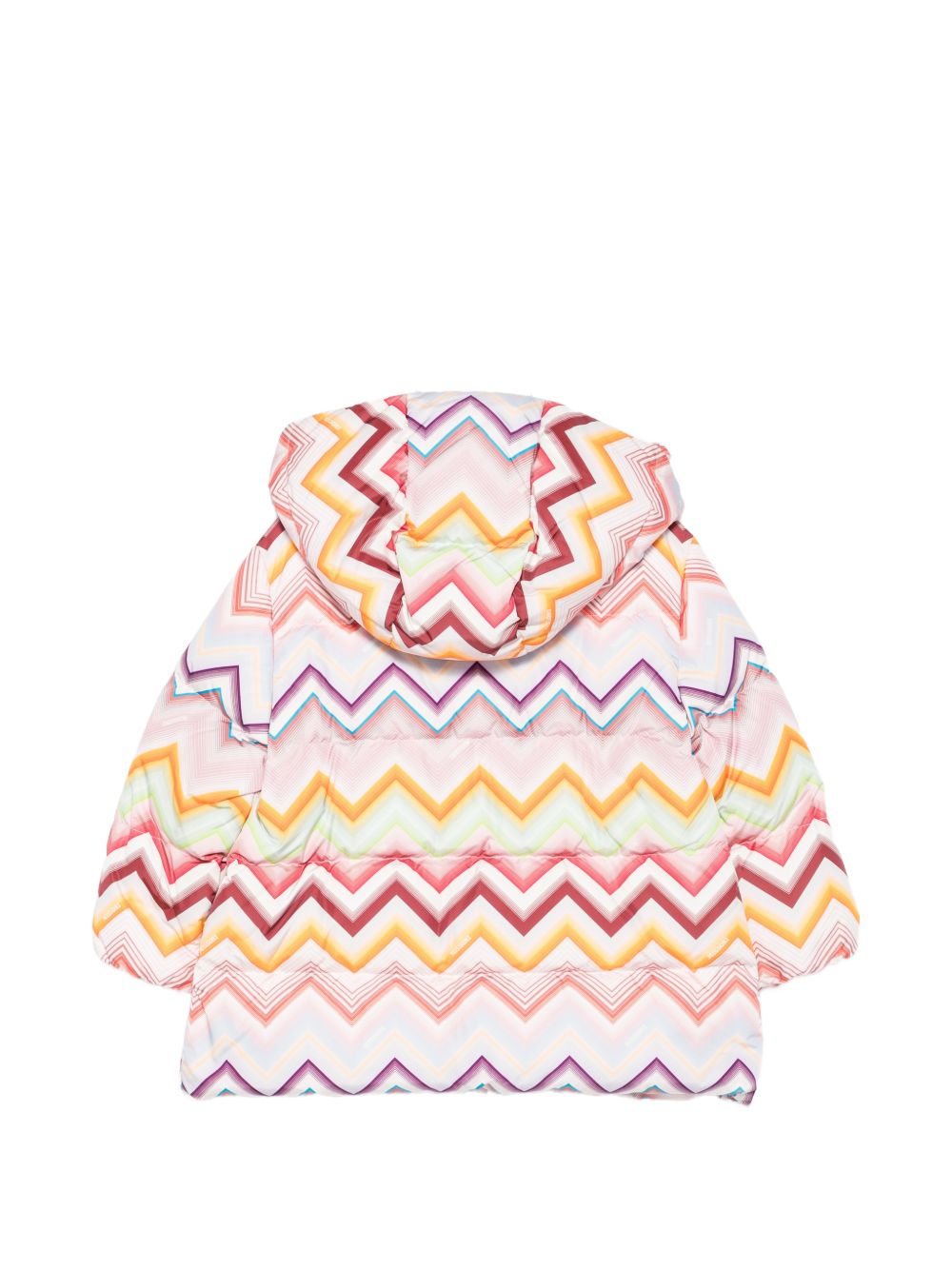 Piumino per bambina Missoni Kids multicolore con stampa a zigzag MZ2A10 N0443 999 MISSONI KIDS 