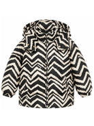 Giubbino per bambina Missoni Kids bianco e nero con motivo a zig-zag MZ2A10 N0446 930BG MISSONI KIDS 