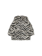 Giubbino per bambina Missoni Kids bianco e nero con motivo a zig-zag MZ2A10 N0446 930BG MISSONI KIDS 