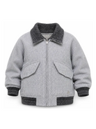 Giubbino per bambino Missoni Kids grigio con trama a spina di pesce MZ2A47 E0218 803 MISSONI KIDS 