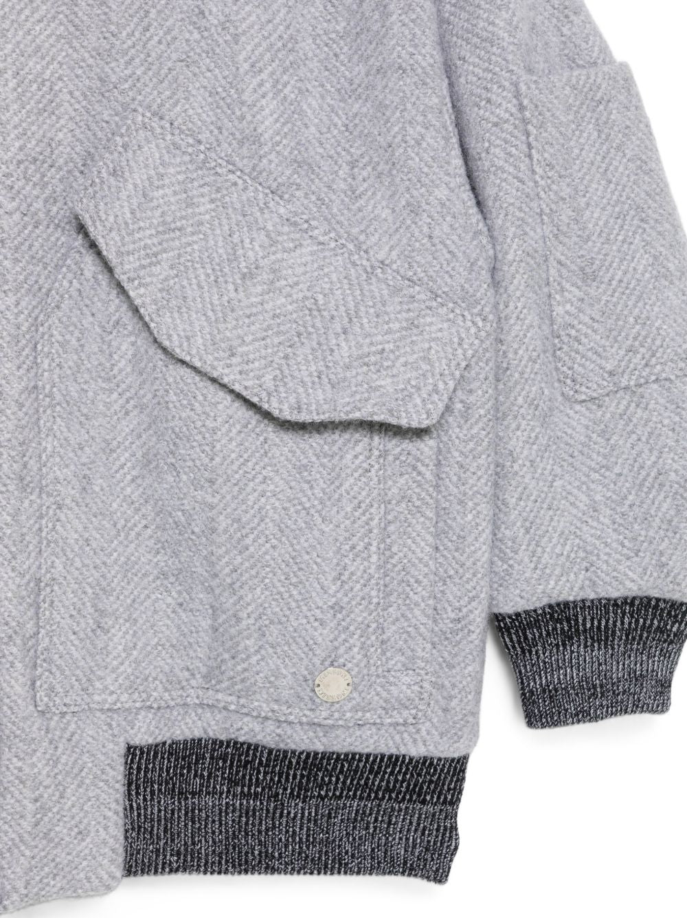 Giubbino per bambino Missoni Kids grigio con trama a spina di pesce MZ2A47 E0218 803 MISSONI KIDS 