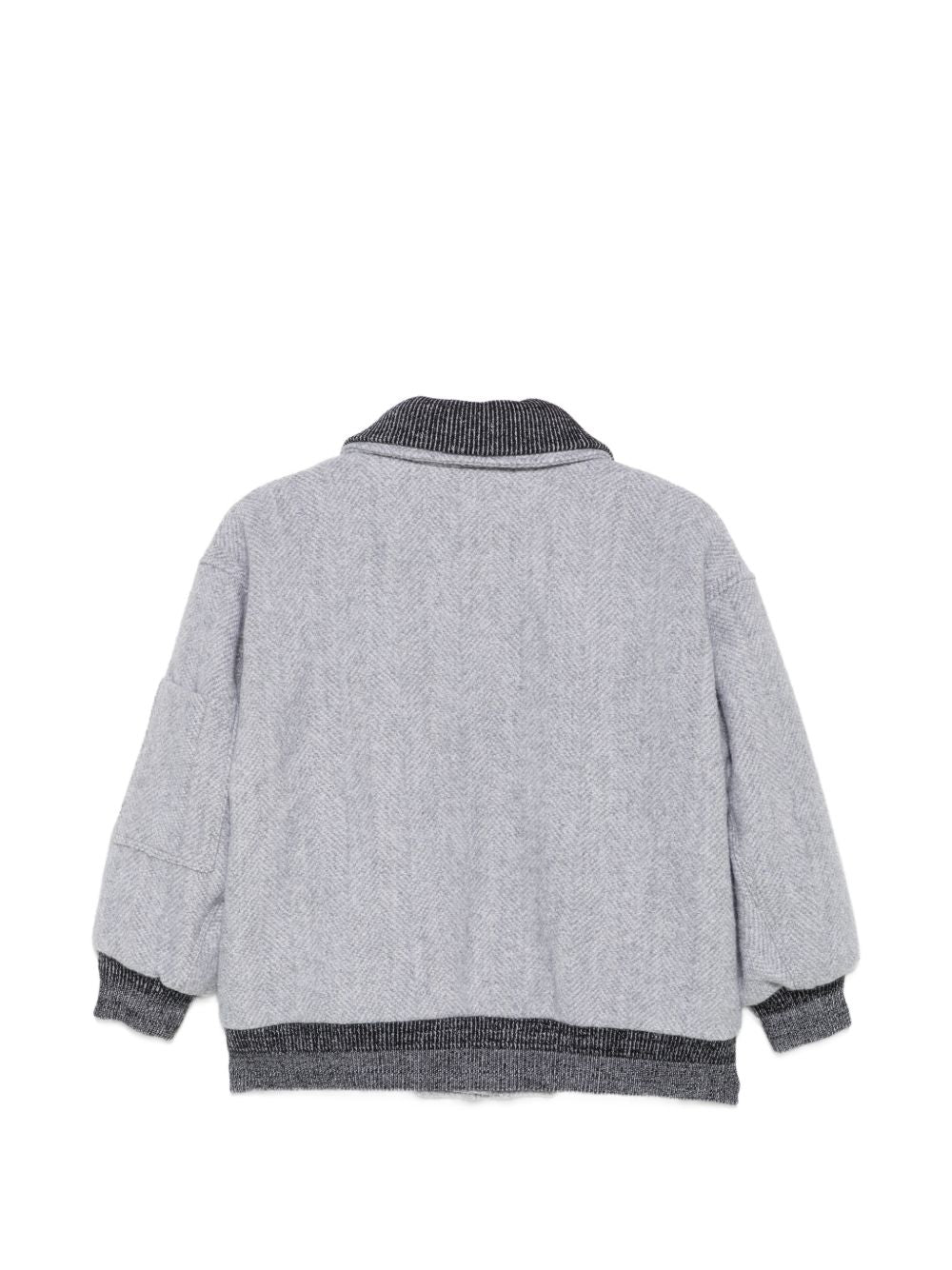 Giubbino per bambino Missoni Kids grigio con trama a spina di pesce MZ2A47 E0218 803 MISSONI KIDS 