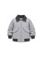Giubbino per bambino Missoni Kids grigio con trama a spina di pesce MZ2A47 E0218 803 MISSONI KIDS 