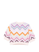 Felpa per neonata Missoni Kids multicolore con stampa zigzag all-over MZ4000 Z4078 999 MISSONI KIDS 