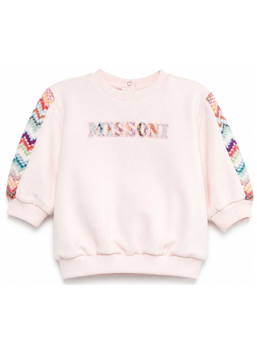 Felpa per neonata Missoni Kids rosa con logo ricamato sul davanti MZ4030 Z3183 508 MISSONI KIDS 