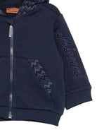 Felpa per neonato Missoni Kids blu con decorazione a zig-zag MZ4330 Z3183 617 MISSONI KIDS 