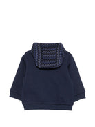 Felpa per neonato Missoni Kids blu con decorazione a zig-zag MZ4330 Z3183 617 MISSONI KIDS 