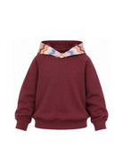 Felpa per bambina Missoni Kids bordeaux con cappuccio con motivo a zigzag MZ4A00 Z3183 530 MISSONI KIDS 