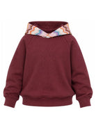 Felpa per bambina Missoni Kids bordeaux con cappuccio con motivo a zigzag MZ4A00 Z3183 530 MISSONI KIDS 