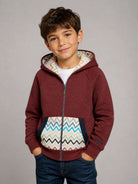 Felpa per bambino Missoni Kids rossa con dettagli con motivo a zigzag MZ4H10 Z3183 530 MISSONI KIDS 