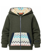 Felpa per bambino Missoni Kids verde con dettagli con motivo a zigzag MZ4H10 Z3183 70J MISSONI KIDS 