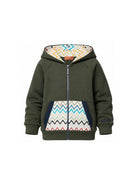 Felpa per bambino Missoni Kids verde con dettagli con motivo a zigzag MZ4H10 Z3183 70J MISSONI KIDS 