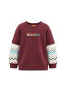 Felpa per bambino Missoni Kids bordeaux con maniche a contrasto MZ4H30 Z3183 530 MISSONI KIDS 