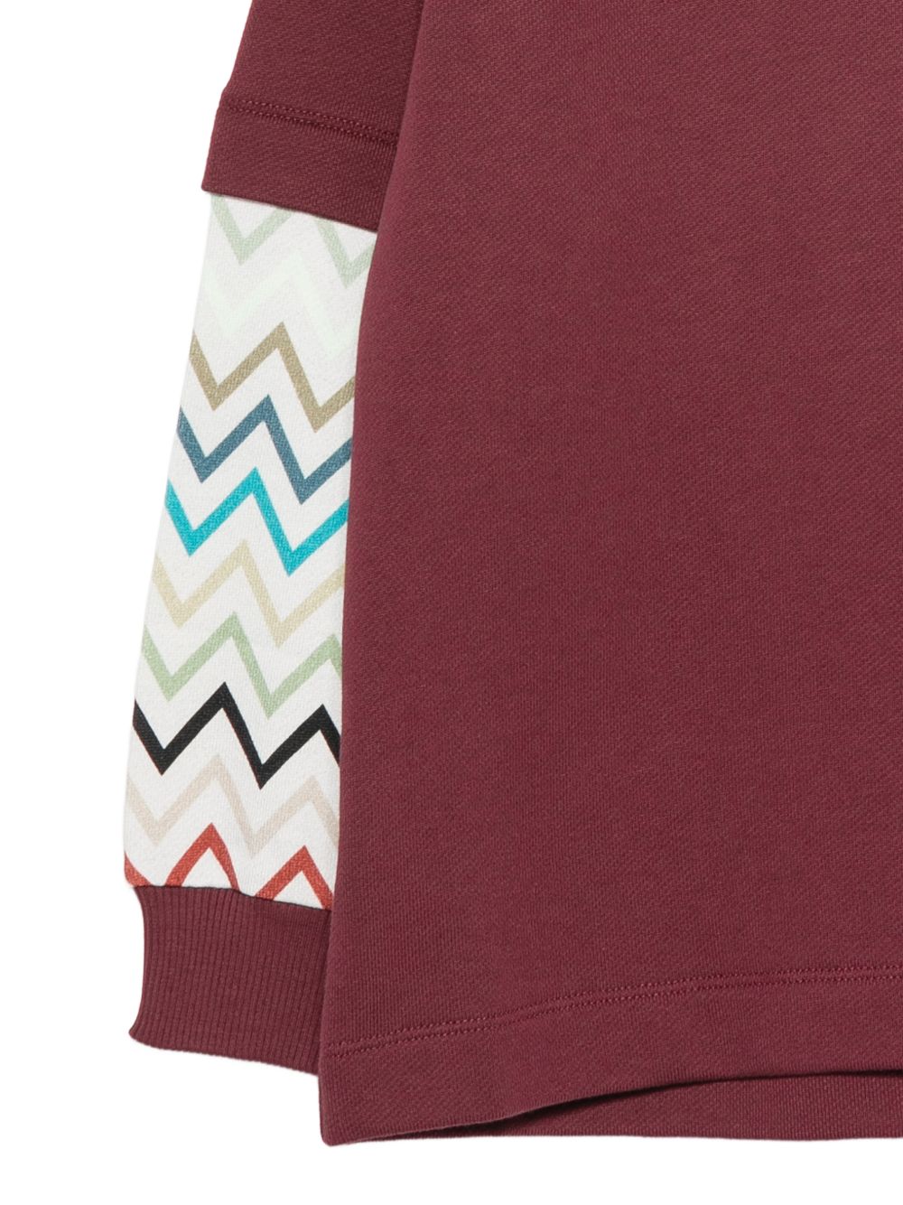 Felpa per bambino Missoni Kids bordeaux con maniche a contrasto MZ4H30 Z3183 530 MISSONI KIDS 