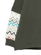 Felpa per bambino Missoni Kids verde con maniche a contrasto MZ4H30 Z3183 70J MISSONI KIDS 
