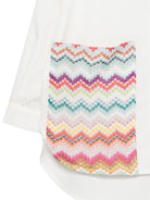 Camicia per bambina Missoni Kids bianca a zigzag MZ5A00 P0013 101 MISSONI KIDS 