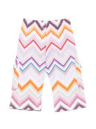 Pantaloni sportivi per neonata Missoni Kids multicolore con motivo a zigzag MZ6010 Z4078 999 MISSONI KIDS 