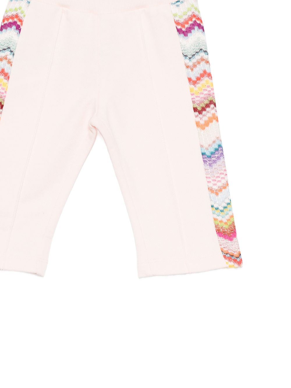 Pantaloni per neonata Missoni Kids rosa con motivo a zig-zag MZ6020 Z3183 508 MISSONI KIDS 