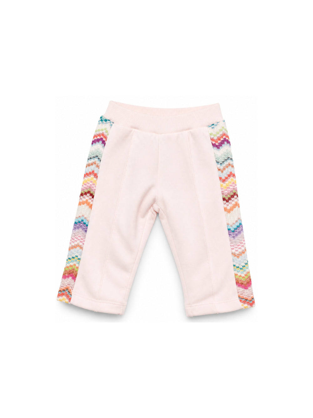 Pantaloni per neonata Missoni Kids rosa con motivo a zig-zag MZ6020 Z3183 508 MISSONI KIDS 
