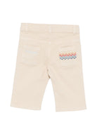 Pantaloni per neonato Missoni Kids beige con dettaglio ricamato sul retro MZ6330 Z3702 115 MISSONI KIDS 