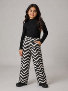 Pantaloni zebrati per bambina Missoni Kids multicolor con motivo zig-zag MZ6A70 N0446 930BG MISSONI KIDS 