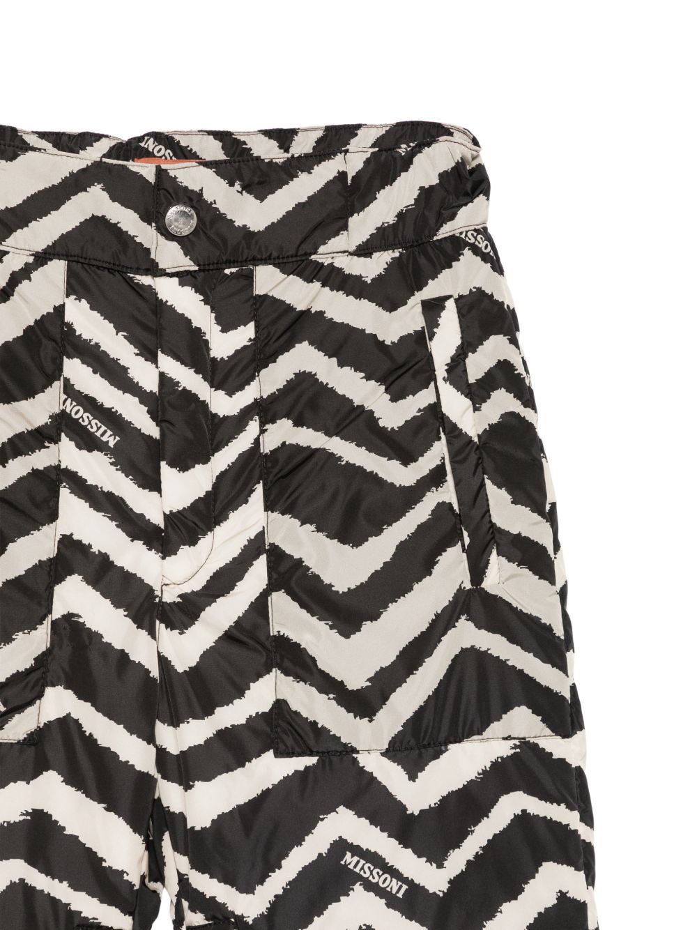 Pantaloni zebrati per bambina Missoni Kids multicolor con motivo zig-zag MZ6A70 N0446 930BG MISSONI KIDS 
