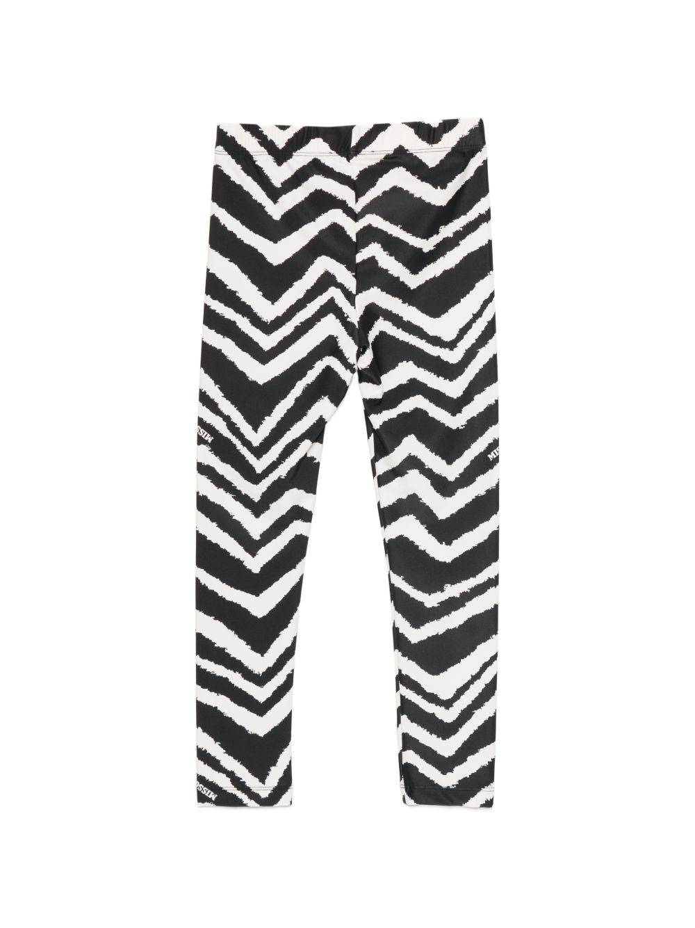 Leggings per bambina Missoni Kids nero con stampa a zigzag MZ6B30 Z4154 930BG MISSONI KIDS 
