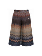 Pantaloni per bambina Missoni KIids multicolore con motivo a zigzag MZ6B50 Q0121 620MC MISSONI KIDS 