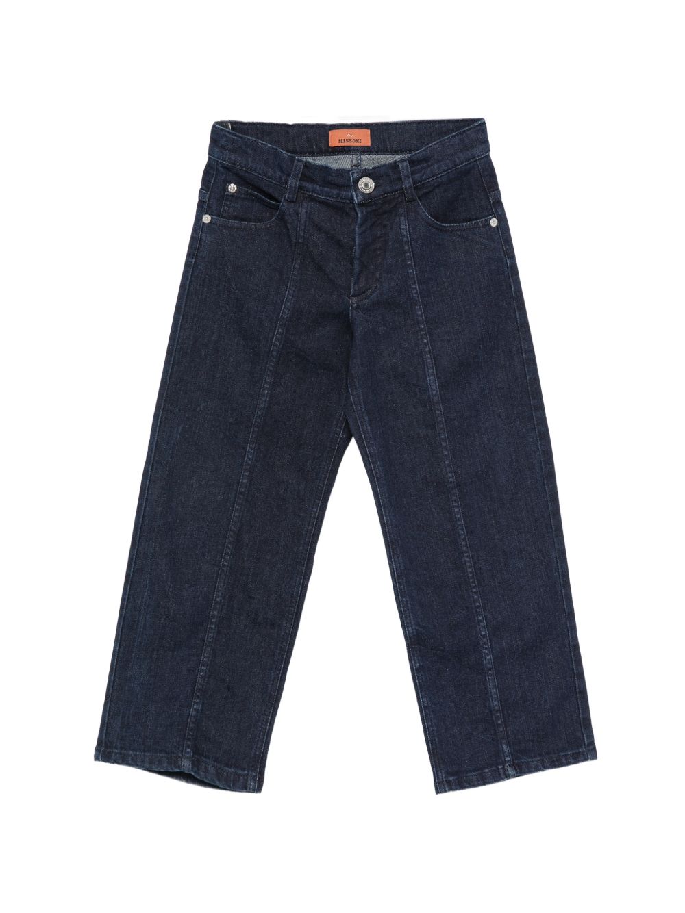 Jeans per bambina Missoni Kids blu con ricamo a zigzag sul retro e ricamo logo sul retro MZ6B70 D0004 621 MISSONI KIDS 
