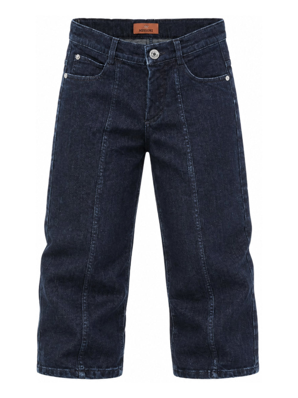 Jeans per bambina Missoni Kids blu con ricamo a zigzag sul retro e ricamo logo sul retro MZ6B70 D0004 621 MISSONI KIDS 
