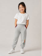 Pantaloni per bambino Missoni Kids grigi con dettaglio logo sulla gamba MZ6H00 Z3188 806 MISSONI KIDS 