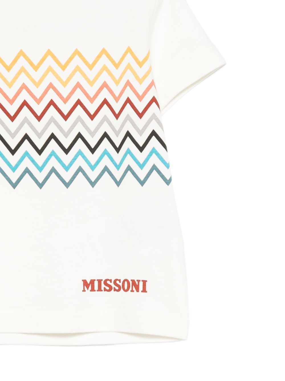 T-shirt per neonato Missoni Kids bianca con stampa zigzag MZ8301 Z3672 102 MISSONI KIDS 