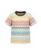 T-shirt per bambino Missoni Kids multicolore con stampa zigzag MZ8H21 Z4094 960MC MISSONI KIDS 