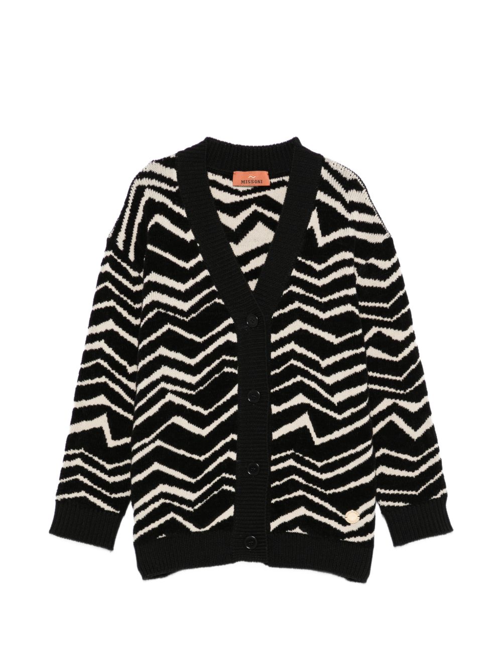 Cardigan per bambina Missoni Kids multicolor con motivo a zigzag MZ9A30 W0028 930BG MISSONI KIDS 