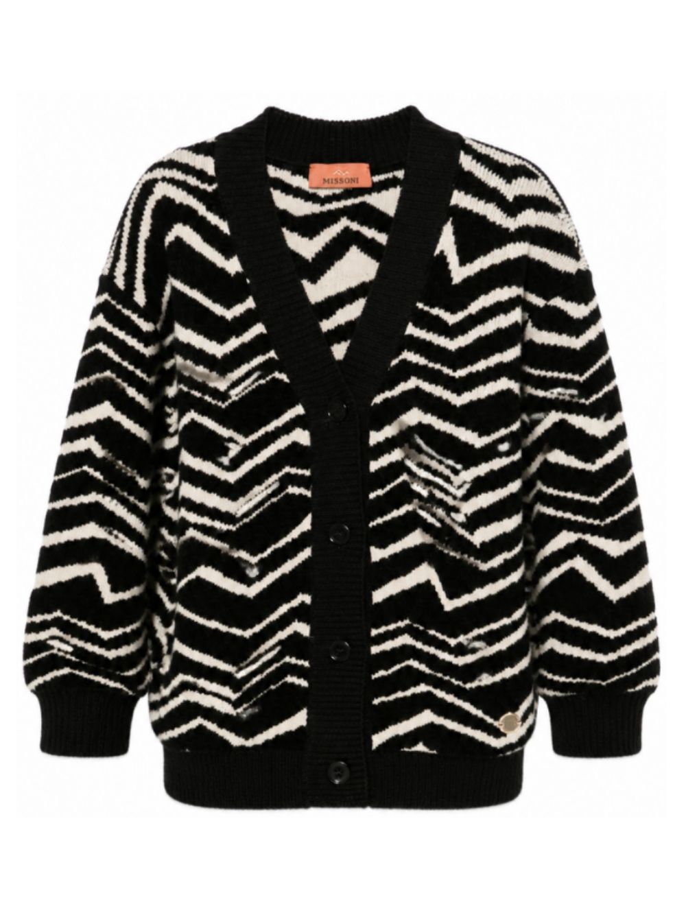 Cardigan per bambina Missoni Kids multicolor con motivo a zigzag MZ9A30 W0028 930BG MISSONI KIDS 