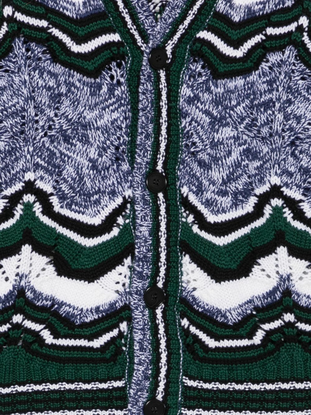 Cardigan per bambino Missoni Kids blu con fantasia a zig-zag MZ9H30 W0012 930MC MISSONI KIDS 