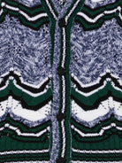 Cardigan per bambino Missoni Kids blu con fantasia a zig-zag MZ9H30 W0012 930MC MISSONI KIDS 