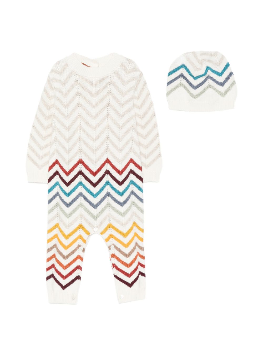 Completo per neonato Missoni Kids multicolor motivo a zigzag MZB350 X0224 105MC MISSONI KIDS 